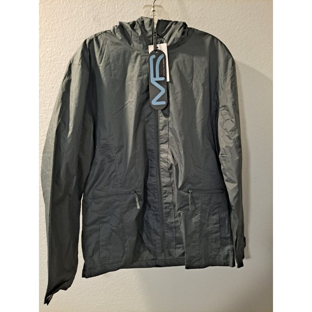 Mack Russo Men’s Gray Water Resistant Windbreaker Stylish Comfortable, Large-NWT